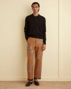 Men BODE Fringed Autumn Royal Trousers