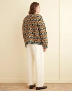 Men BODE Garden Cardigan - Green Multi