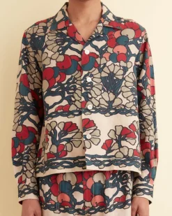 Men BODE Garden Lattice Long Sleeve Shirt