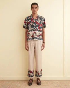 Men BODE Garden Lattice Short Sleeve Shirt