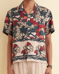 Men BODE Garden Lattice Short Sleeve Shirt