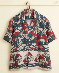 Men BODE Garden Lattice Short Sleeve Shirt