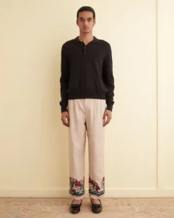 Men BODE Garden Lattice Trousers