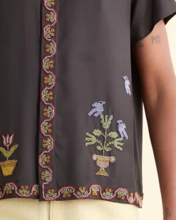 Men BODE Garden Sampler Short Sleeve Shirt