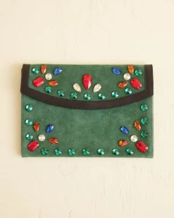 Men BODE Gem Venue Clutch - Green/Black