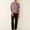 Men BODE Geo Poppy Short Sleeve Shirt