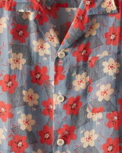 Men BODE Geo Poppy Short Sleeve Shirt
