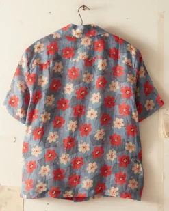 Men BODE Geo Poppy Short Sleeve Shirt