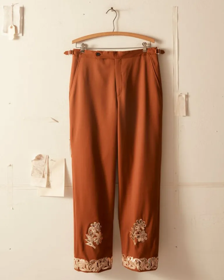 Men BODE Gilded Floral Suiting Trouser