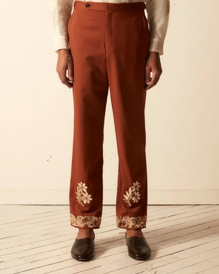 Men BODE Gilded Floral Suiting Trouser