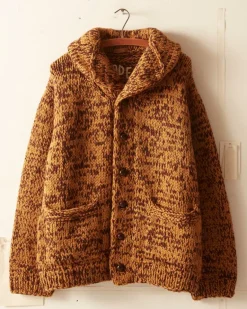 Men BODE Gluckow Cardigan - Brown Yellow