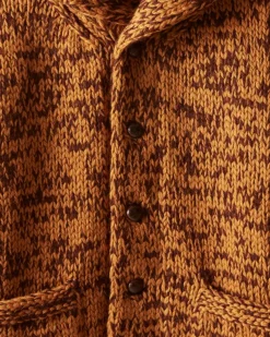 Men BODE Gluckow Cardigan - Brown Yellow