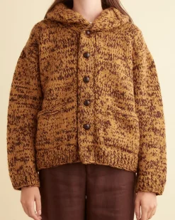 Women BODE Gluckow Cardigan - Brown/Yellow
