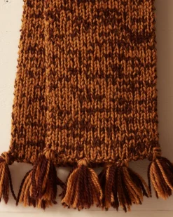 Men BODE Gluckow Scarf - Brown Yellow