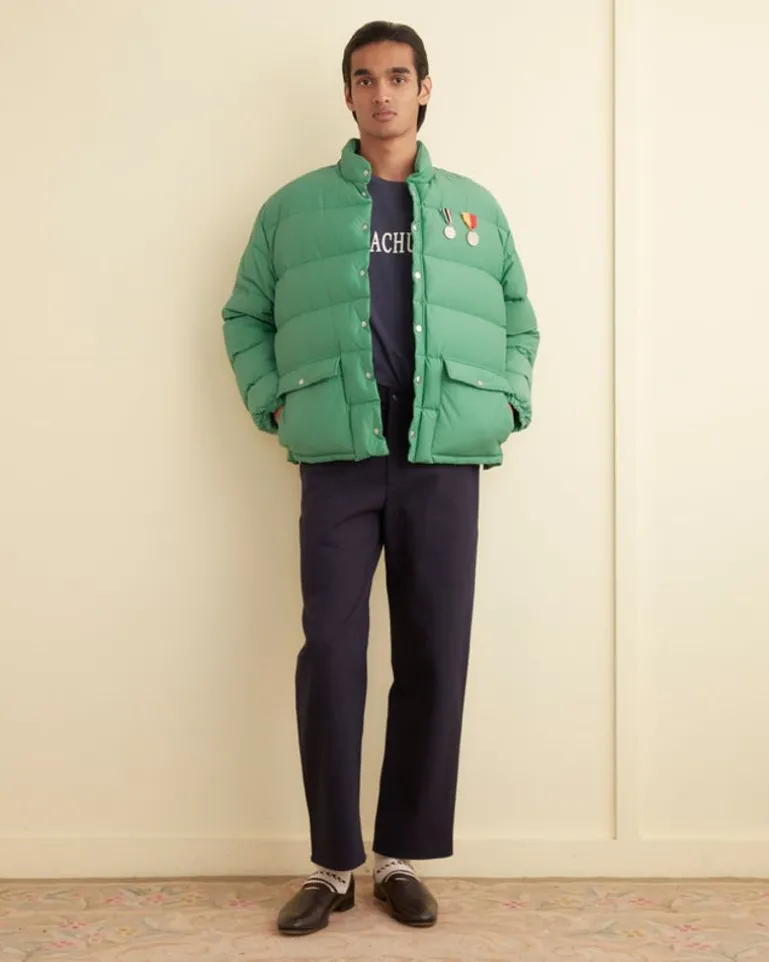 Men BODE Green Burlington Puffer Jacket