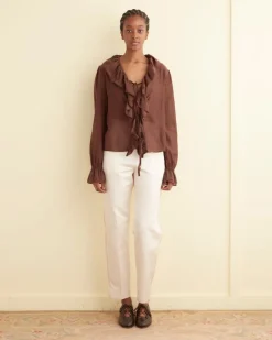 Women BODE Heartwood Flounce Blouse