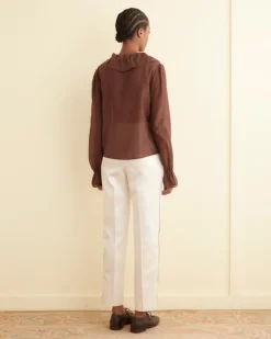 Women BODE Heartwood Flounce Blouse