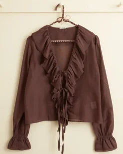 Women BODE Heartwood Flounce Blouse