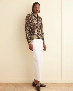 Men BODE Heirloom Floral Long Sleeve Shirt