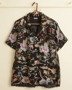 Men BODE Heirloom Floral Short Sleeve Shirt