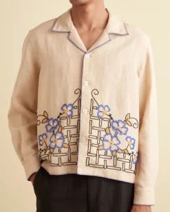 Men BODE Himalayan Poppy Long Sleeve Shirt