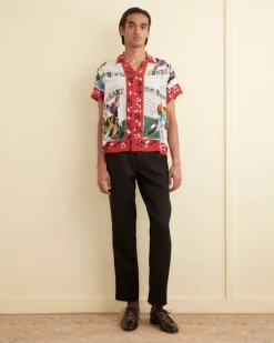 Men BODE Honky-Tonk Short Sleeve Shirt
