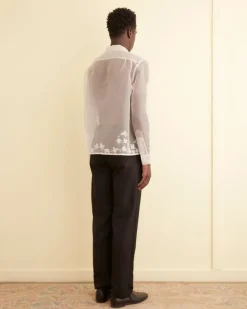 Men BODE Ivy Applique Long Sleeve Shirt