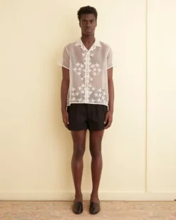 Men BODE Ivy Applique Short Sleeve Shirt