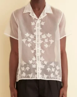 Men BODE Ivy Applique Short Sleeve Shirt
