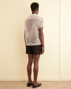 Men BODE Ivy Applique Short Sleeve Shirt