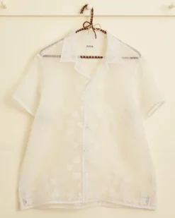 Men BODE Ivy Applique Short Sleeve Shirt