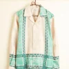 Men BODE Jadeite Jacquard Long Sleeve Shirt - Xs