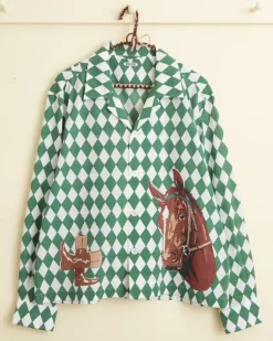 Men BODE Jockey Diamond Long Sleeve Shirt