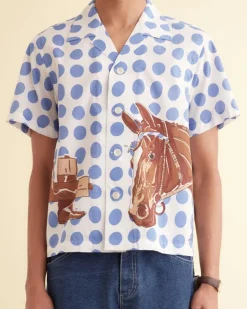 Men BODE Jockey Dot Short Sleeve Shirt