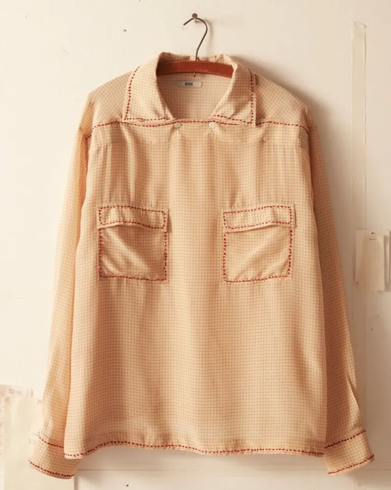 Men BODE Knot Grid Pullover