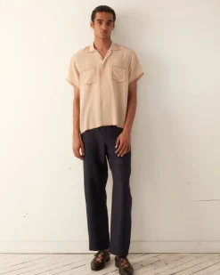 Men BODE Knot Grid Short Sleeve Shirt