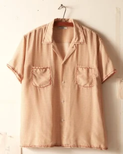 Men BODE Knot Grid Short Sleeve Shirt