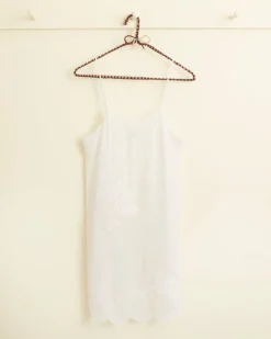 Women BODE Lace Applique Scallop Slip