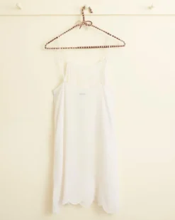 Women BODE Lace Applique Scallop Slip