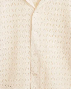 Men BODE Lattice Lace Long Sleeve Shirt