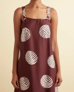 Women BODE Lattice Sphere Column Gown