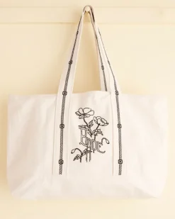Women BODE Laundry Tote - Natural/Black