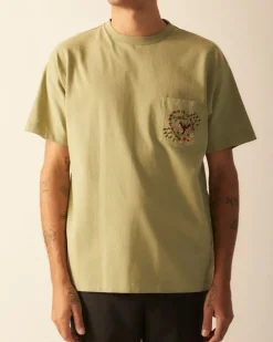 Men BODE Leafwing Pocket Tee - Mint