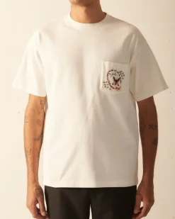 Men BODE Leafwing Pocket Tee - White