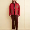Men BODE Leather Tab Jacket - Flame