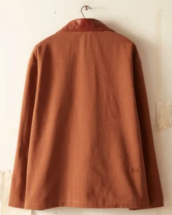 Men BODE Leather Tab Jacket - Tan/Brown