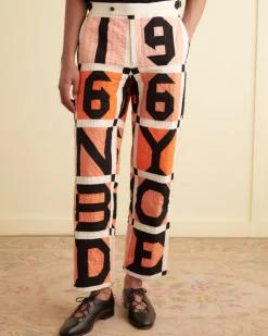 Men BODE Letter Block Quilt Trousers