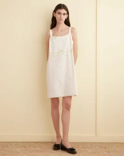 Women BODE Lime Tuft Dress - S