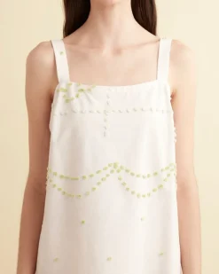 Women BODE Lime Tuft Dress - S