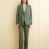 Men BODE Linen Double-Breasted Suit Jacket